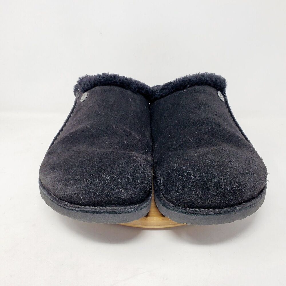 Birkenstock Zermatt Shearling Clogs 44 Mens 11 Black Suede Slip On Lined Shoes - Picture 3 of 15